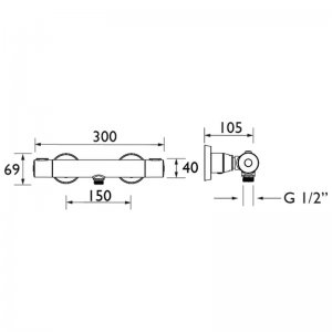 Bristan Frenzy Thermostatic Bar Shower Mk 2 - Valve Only - Chrome (FZ SHXVOCTFF C) - main image 2