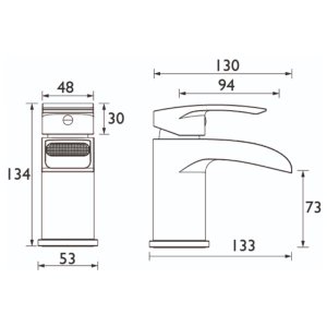 Bristan Glide Waterfall Basin Mixer Tap - Chrome (GWF BASNW C) - main image 2