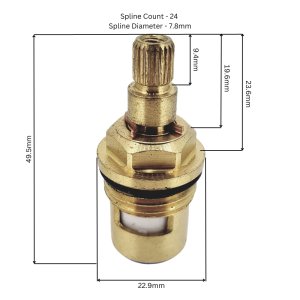 Bristan Jute 1/4 Turn 1/2" Valve - Cold (K12174A) - main image 2