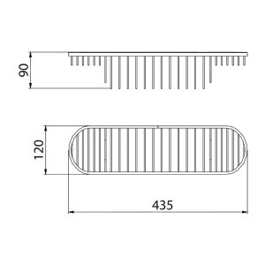 Bristan Large Wall Fixed Wire Basket - Chrome (COMP BASK01 C) - main image 2