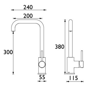 Bristan Lemon Easyfit Sink Mixer - Brushed Nickel (LMN EFSNK BN) - main image 2