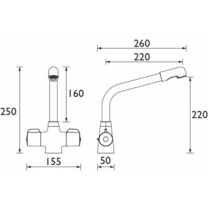 Bristan Manhattan Easyfit Sink Mixer - Beige (MH SNK EF BGE) - main image 2