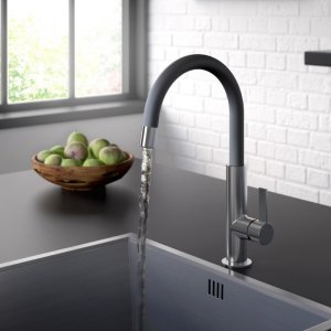 Bristan Melba Sink Mixer - Chrome/Black (MLB SNK BLK) - main image 2