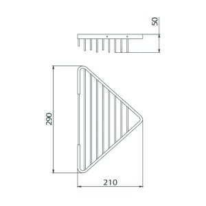 Bristan Open Front Corner Fixed Wire Basket - Chrome (COMP BASK05 C) - main image 2