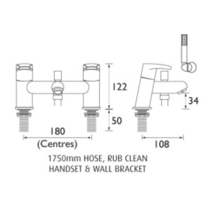 Bristan Orta Bath Mixer Shower - Chrome (OR BSM C) - main image 2