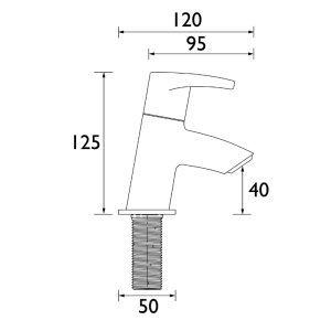 Bristan Orta Bath Taps - Chrome (OR 3/4 C) - main image 2