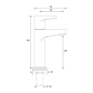 Bristan Quest High Neck Pillar Taps - Chrome (QST HNK C) - main image 2