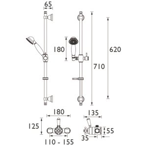 Bristan Regency Exposed Mini Valve Shower (R2 SHXAR C) - main image 2