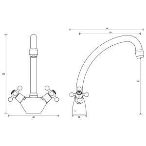 Bristan Regency Easyfit Sink Mixer - Chrome (RG SNK EF C) - main image 2