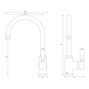 Bristan Renaissance Easyfit Sink Mixer - Chrome (RS SNKSL EF C) - main image 2