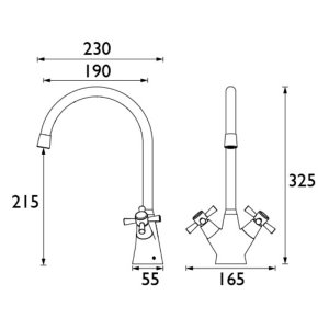 Bristan Rio Easyfit Sink Mixer - Chrome (RO SNK EF C) - main image 2