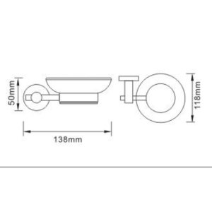 Bristan Round Soap Dish - Chrome (RD DISH C) - main image 2