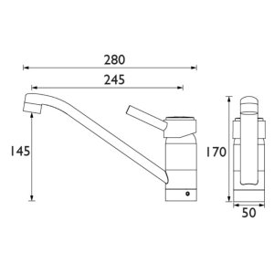 Bristan Ruby Easyfit Sink Mixer - Chrome (RU SNK EF C) - main image 2