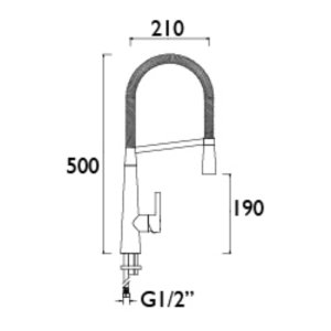 Bristan Saffron Professional Sink Mixer With Pull Out Spray - Brushed Nickel (SFF PROSNK BN) - main image 2