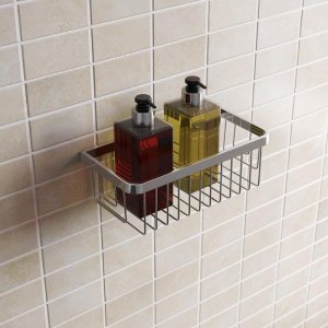Bristan Small Wall Fixed Wire Basket - Chrome (COMP BASK03 C) - main image 2