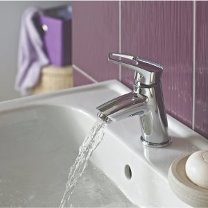 Bristan Smile Basin Mixer Tap With Clicker Waste - Chrome (SM BAS C) - main image 2