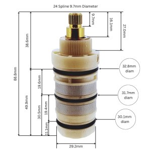 Bristan thermostatic shower cartridge (E10017) - main image 2