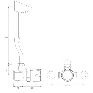 Bristan Timed Flow Temperature Adjustable Manual Shower Valve (TFS 1 C) - main image 2