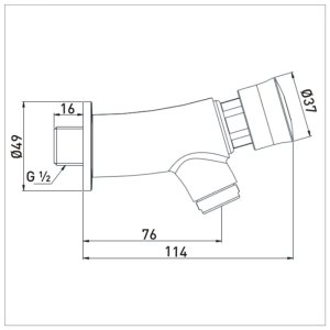 Bristan Timed Flow Wall Mounted Basin Tap - Chrome (Z2 BIB C) - main image 2