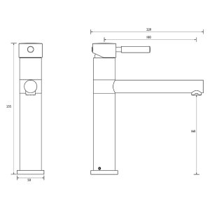 Bristan Vegas Easyfit Sink Mixer - Brushed Nickel (VG SNK EF BN) - main image 2