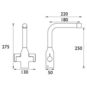 Bristan Wine Easyfit Sink Mixer -Brushed Nickel (WIN EFSNK BN) - main image 2