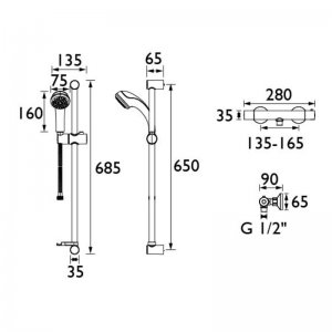 Bristan ZING Safe Touch Bar Shower - Chrome - Mk 2 (06/20 - Onwards) (ZI SHXSMCT C) - main image 2