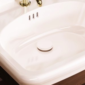 Burlington Slotted Basin Click Clack Ceramic Waste - White (BB_BSW0103GW_V3) - main image 2