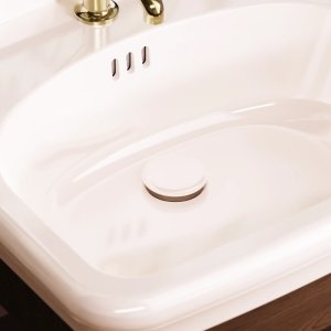 Burlington Unslotted Basin Click Clack Ceramic Waste - White (BB_BSW0101GW_V3) - main image 2
