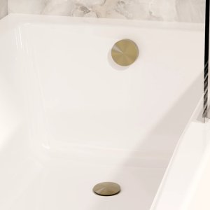 Crosswater 3ONE6 Bath Filler With Waste - Stainless Brushed Brass (TS0370SF) - main image 2
