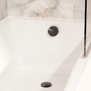 Crosswater 3ONE6 Bath Filler With Waste - Stainless Slate (TS0370ST) - main image 2