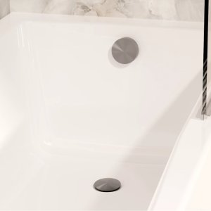 Crosswater 3ONE6 Bath Filler With Waste - Stainless Steel (TS0370S) - main image 2