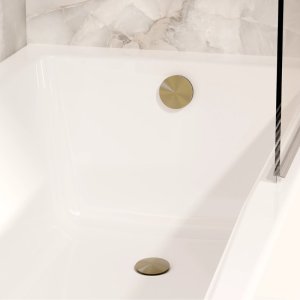 Crosswater 3ONE6 Bath Waste - Stainless Brushed Brass (TS0204SF) - main image 2