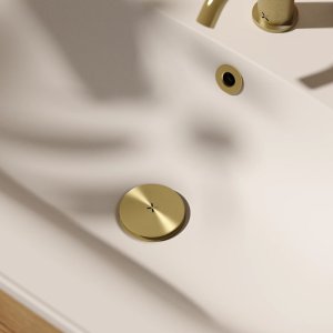 Crosswater 3ONE6 Universal Basin Waste - Stainless Brushed Brass (TS0290SF) - main image 2