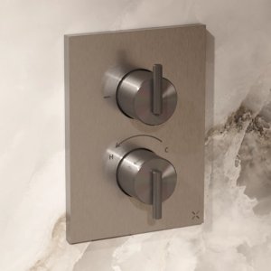 Crosswater Crossbox 3ONE6 Dual Outlet Trimset - Stainless Steel (TLCB1500LBPS) - main image 2