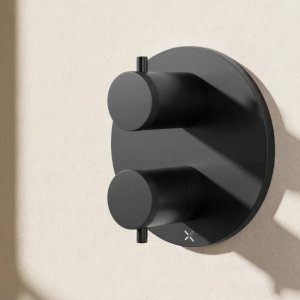 Crosswater Crossbox MPRO Single Outlet Industrial Trimset - Carbon Black (PRICB1000LBPM) - main image 2