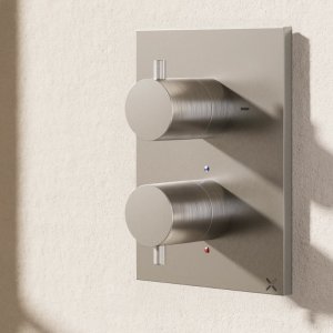 Crosswater Crossbox MPRO Single Outlet Mixer Shower Valve - Brushed Nickel (PROCB1000RV) - main image 2