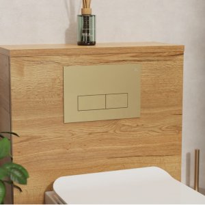 Crosswater MPRO Stainless Steel Flush Plate - Brushed Brass (MPROSPLATEF) - main image 2