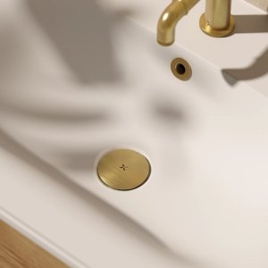 Crosswater MPRO Industrial Basin Click Clack Waste - Brushed Brass (PRI0260UB) - main image 2