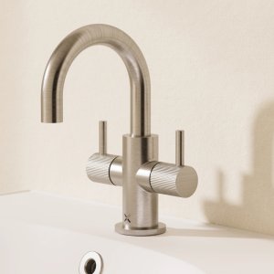 Crosswater MPRO Mini Fluted Basin Tap - Brushed Nickel (PRO118DNL_F) - main image 2