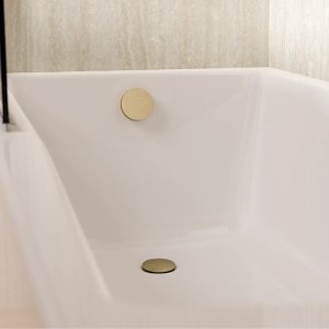 Crosswater Overflow Bath Filler With Waste - Brushed Brass (BFW0370F) - main image 2