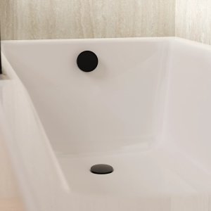 Crosswater Overflow Bath Filler With Waste - Matt Black (PRO0355M) - main image 2