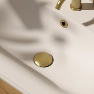Crosswater Universal Click Clack Basin Waste - Brushed Brass (BSW0260F_V2) - main image 2