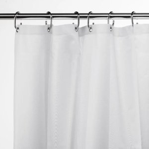 Croydex 1800mm x 2100mm high performance/professional textile shower curtain - white (GP85106) - main image 2