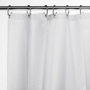 Croydex 2000mm x 2000mm high performance/professional textile shower curtain - white (GP85107) - main image 2