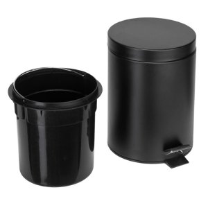 Croydex 5L Soft Close Matt Black Pedal Bin (AJ657321) - main image 2