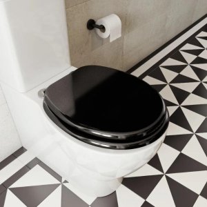 Croydex Black Quartz Flexi-Fix Toilet Seat (WL601821H) - main image 2