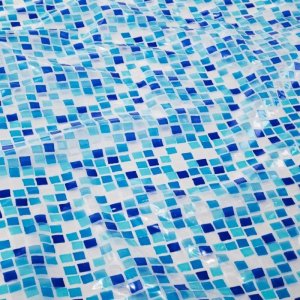 Croydex Blue Mosaic Shower Curtain (AE543424) - main image 2