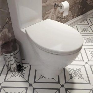 Croydex Corvo Stick 'N' Lock Toilet Seat - White (WL610622H) - main image 2