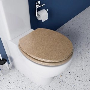 Croydex Dorney Flexi-Fix Toilet Seat - Sandstone Effect (WL601915H) - main image 2