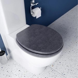 Croydex Dove Flexi-Fix Toilet Seat - Granite Effect (WL601931H) - main image 2